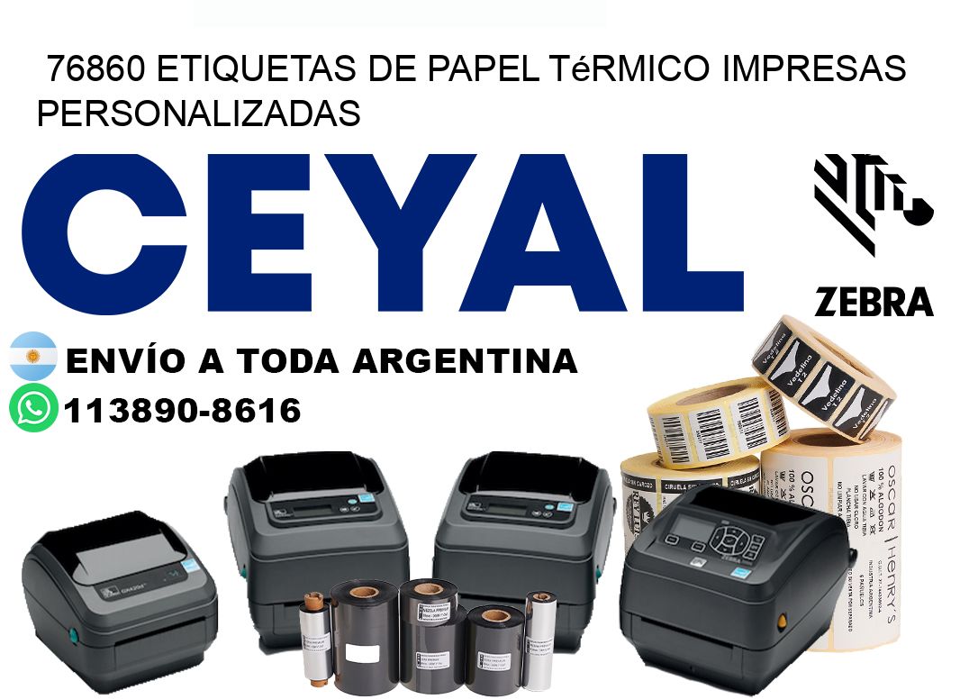 76860 Etiquetas de papel térmico impresas personalizadas
