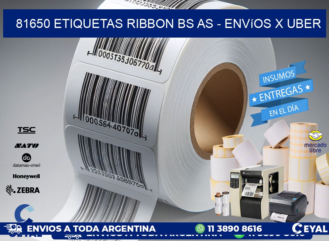 81650 etiquetas ribbon bs as - envíos x uber