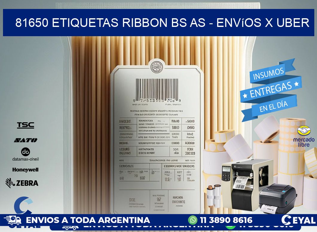 81650 etiquetas ribbon bs as - envíos x uber