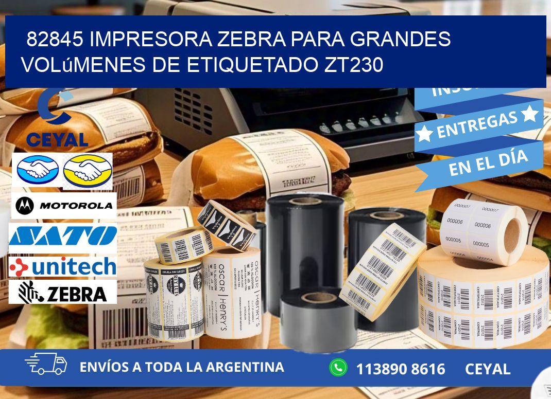 82845 impresora Zebra para grandes volúmenes de etiquetado ZT230