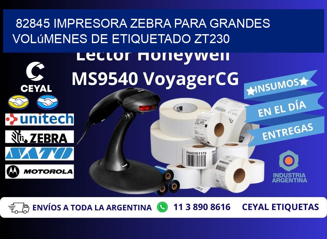 82845 impresora Zebra para grandes volúmenes de etiquetado ZT230