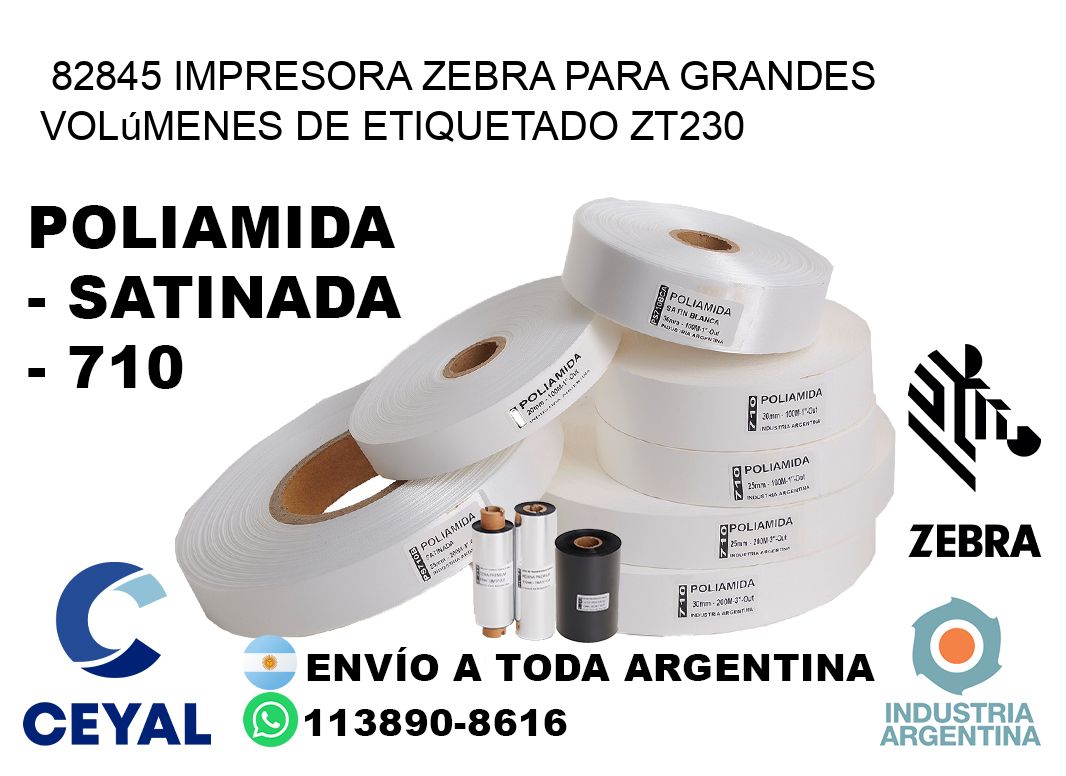 82845 impresora Zebra para grandes volúmenes de etiquetado ZT230