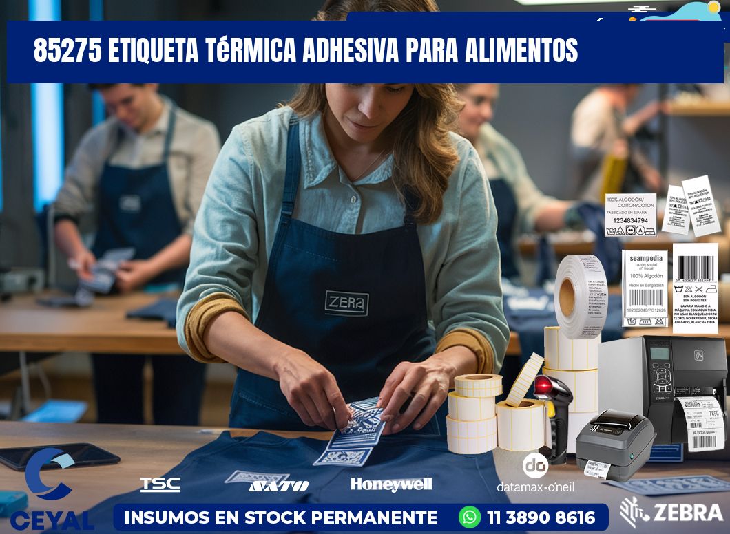 85275 Etiqueta térmica adhesiva para Alimentos