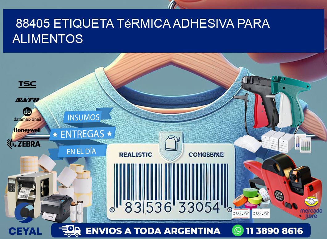 88405 Etiqueta térmica adhesiva para Alimentos