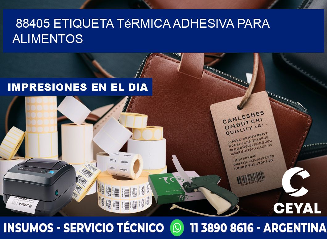 88405 Etiqueta térmica adhesiva para Alimentos