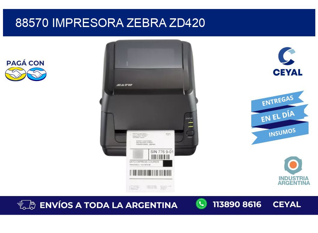 88570 Impresora Zebra ZD420