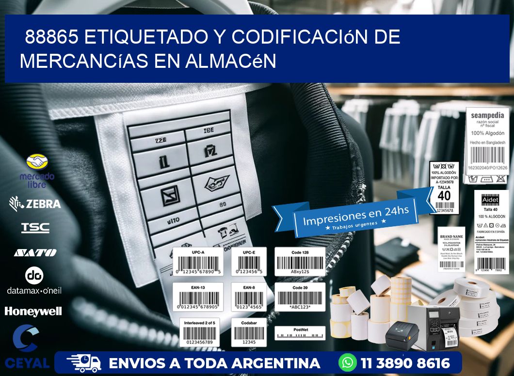 88865 Etiquetado y codificación de mercancías en almacén