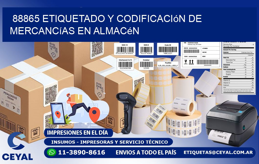 88865 Etiquetado y codificación de mercancías en almacén