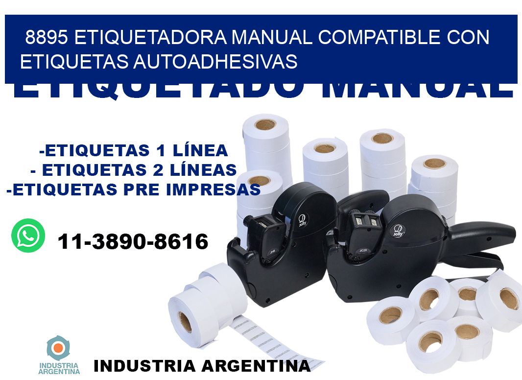8895 etiquetadora manual compatible con etiquetas autoadhesivas