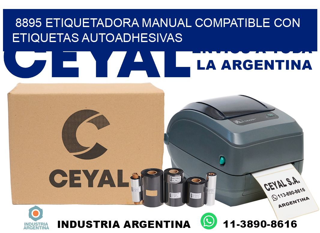 8895 etiquetadora manual compatible con etiquetas autoadhesivas