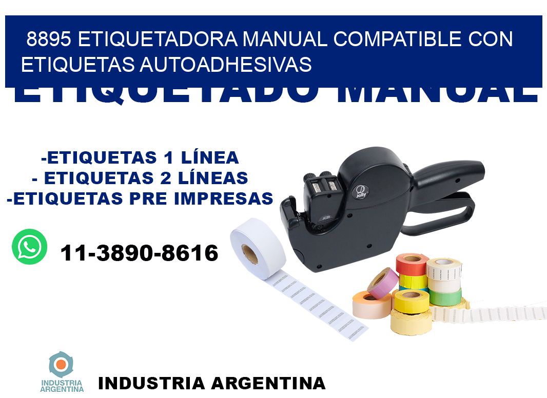 8895 etiquetadora manual compatible con etiquetas autoadhesivas