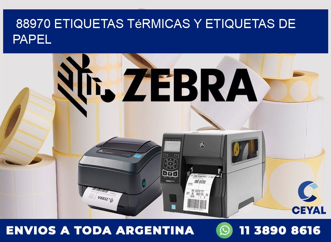 88970 etiquetas térmicas y etiquetas de papel