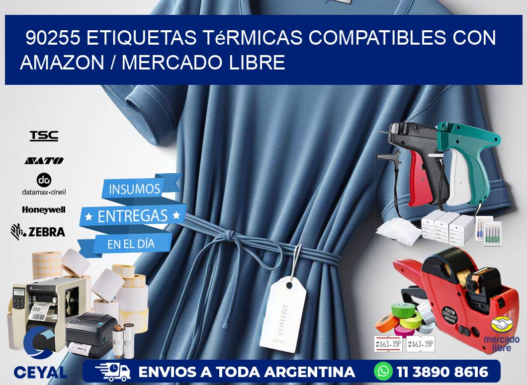 90255 etiquetas térmicas compatibles con Amazon / Mercado Libre