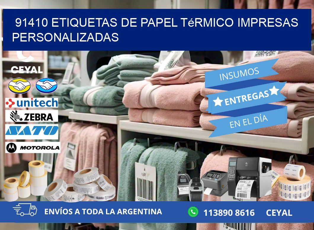 91410 Etiquetas de papel térmico impresas personalizadas