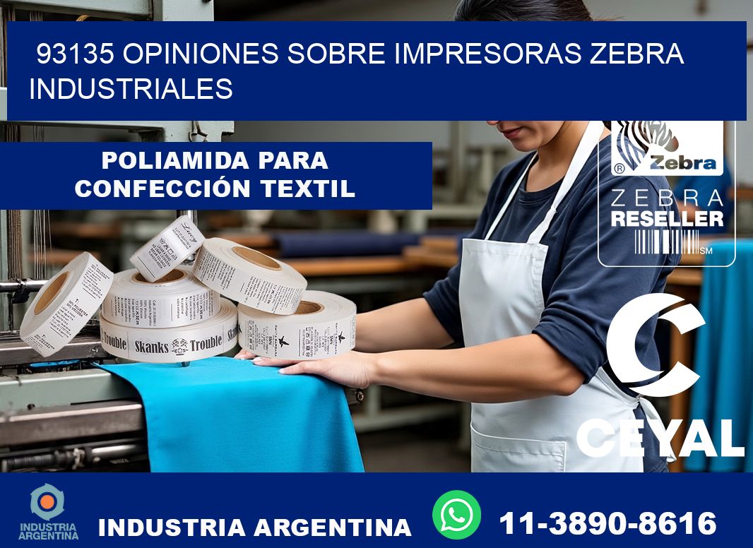 93135 opiniones sobre impresoras zebra industriales
