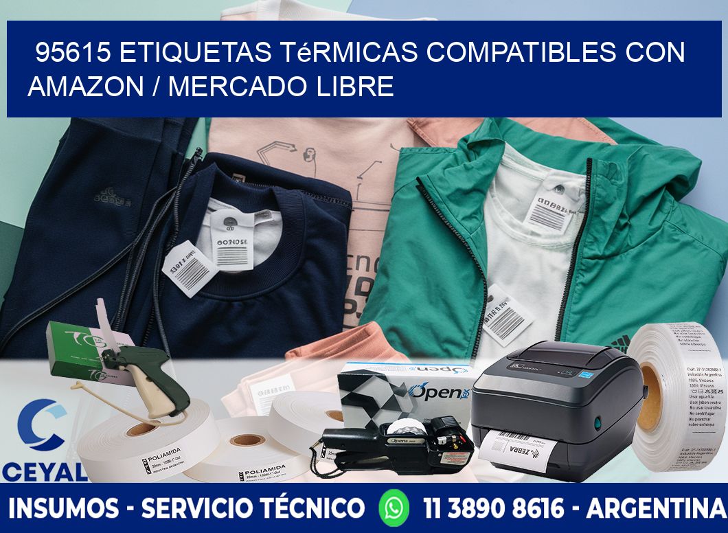 95615 etiquetas térmicas compatibles con Amazon / Mercado Libre