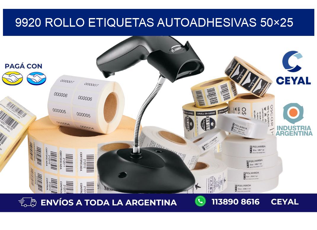 9920 Rollo Etiquetas autoadhesivas 50×25