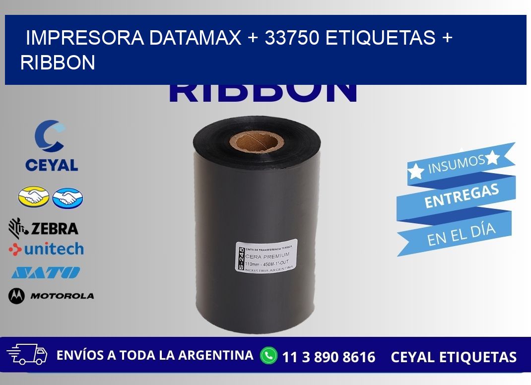 impresora DATAMAX + 33750 etiquetas + ribbon