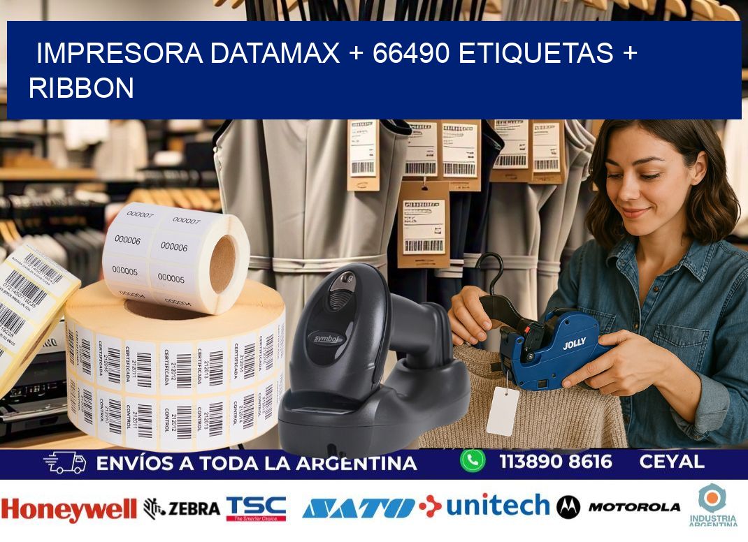 impresora DATAMAX + 66490 etiquetas + ribbon