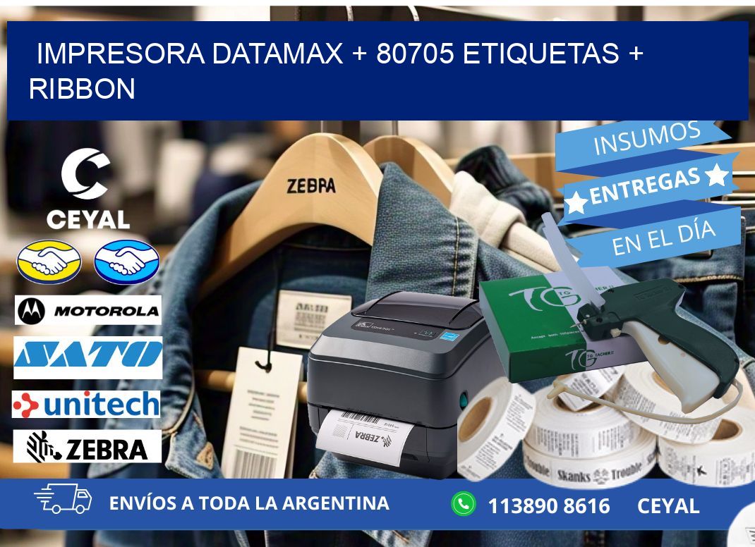 impresora DATAMAX + 80705 etiquetas + ribbon
