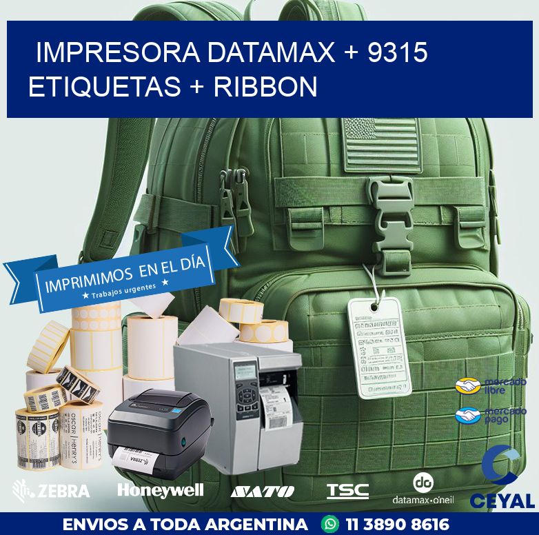 impresora DATAMAX + 9315 etiquetas + ribbon