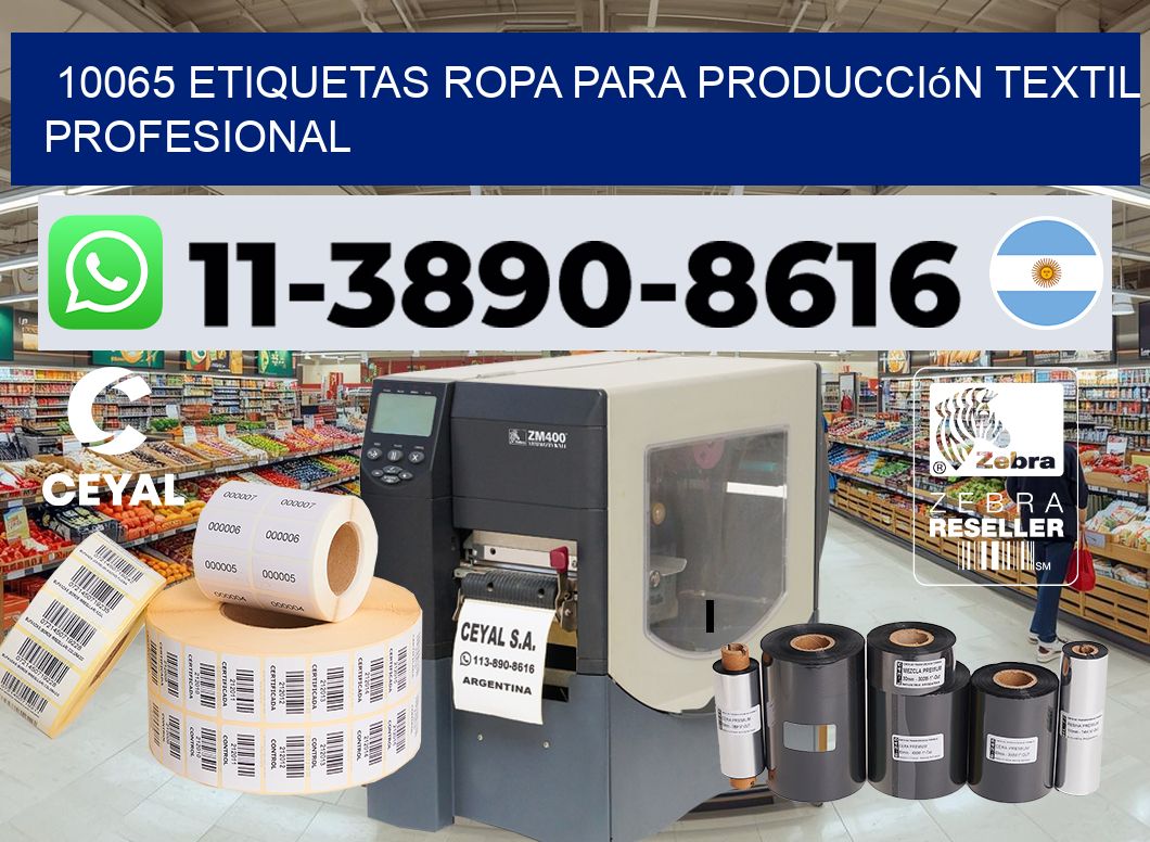 10065 Etiquetas ropa para producción textil profesional
