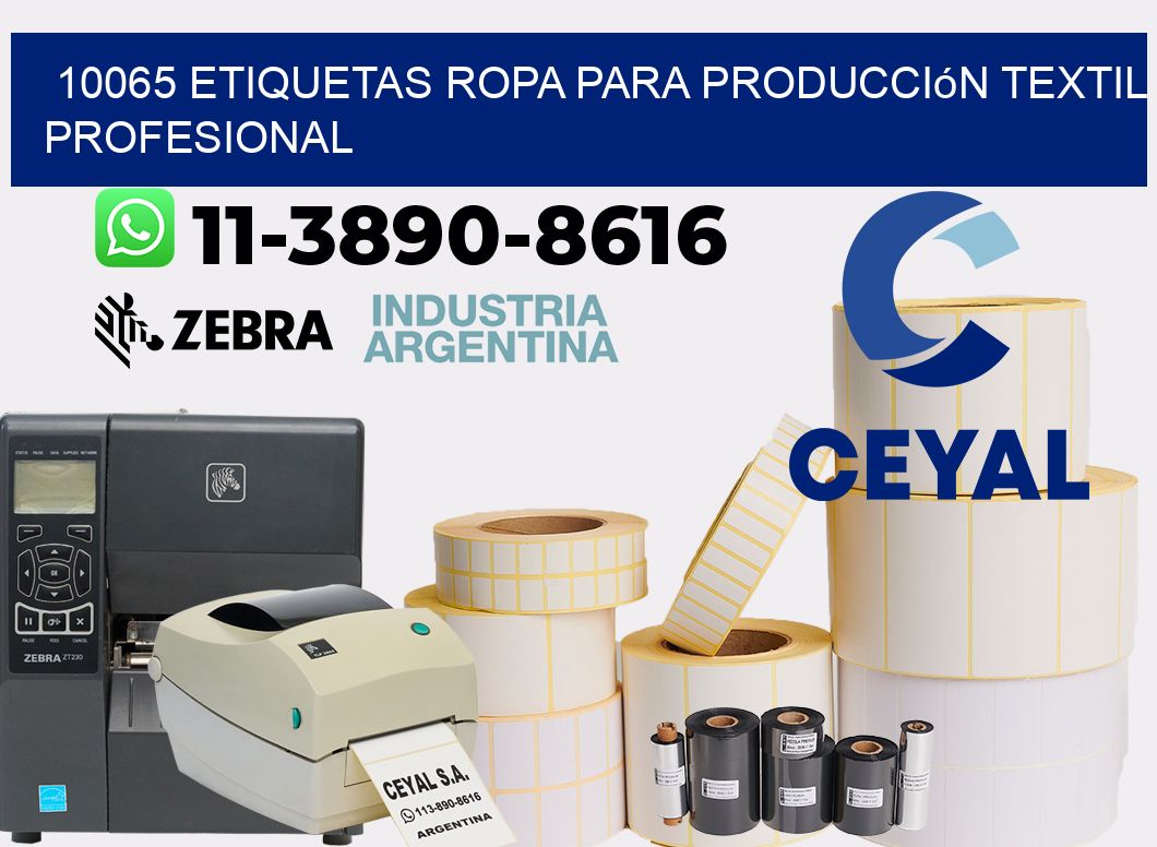 10065 Etiquetas ropa para producción textil profesional