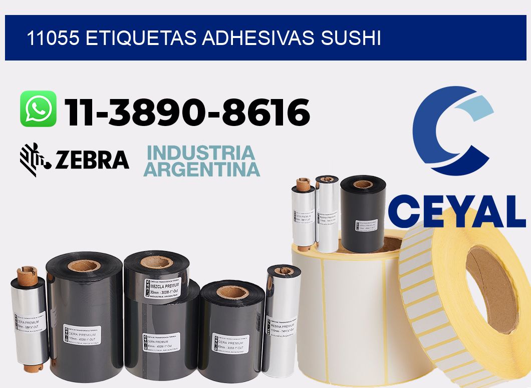 11055 etiquetas adhesivas sushi