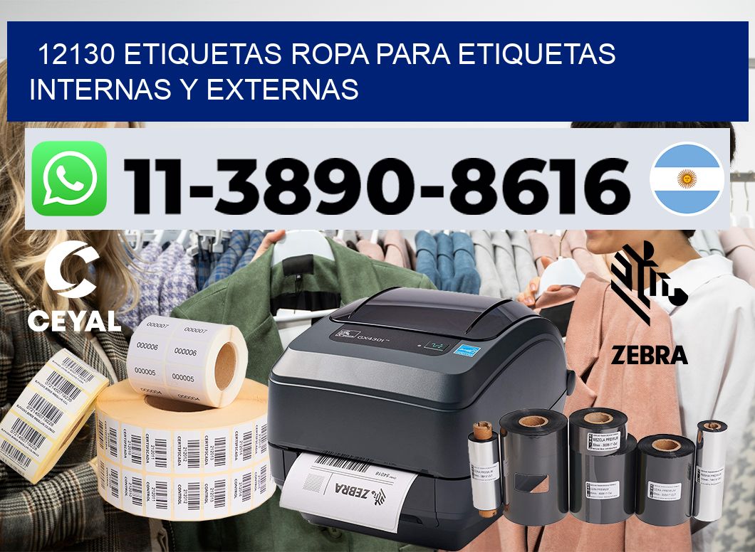 12130 Etiquetas ropa para etiquetas internas y externas