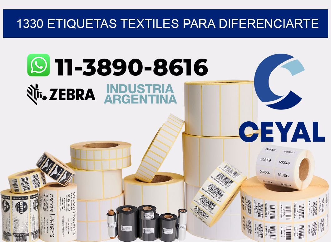 1330 Etiquetas textiles para diferenciarte
