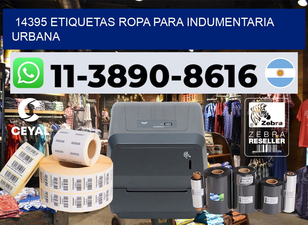 14395 Etiquetas ropa para indumentaria urbana