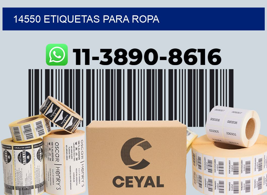 14550 etiquetas para ropa