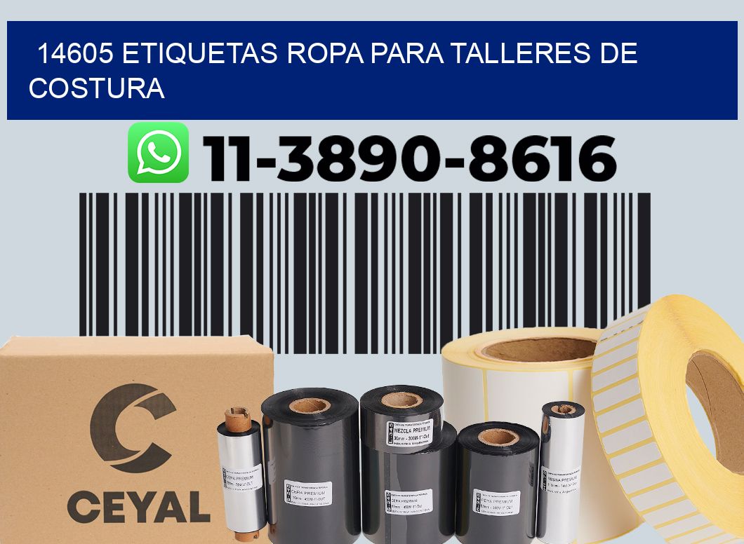 14605 Etiquetas ropa para talleres de costura