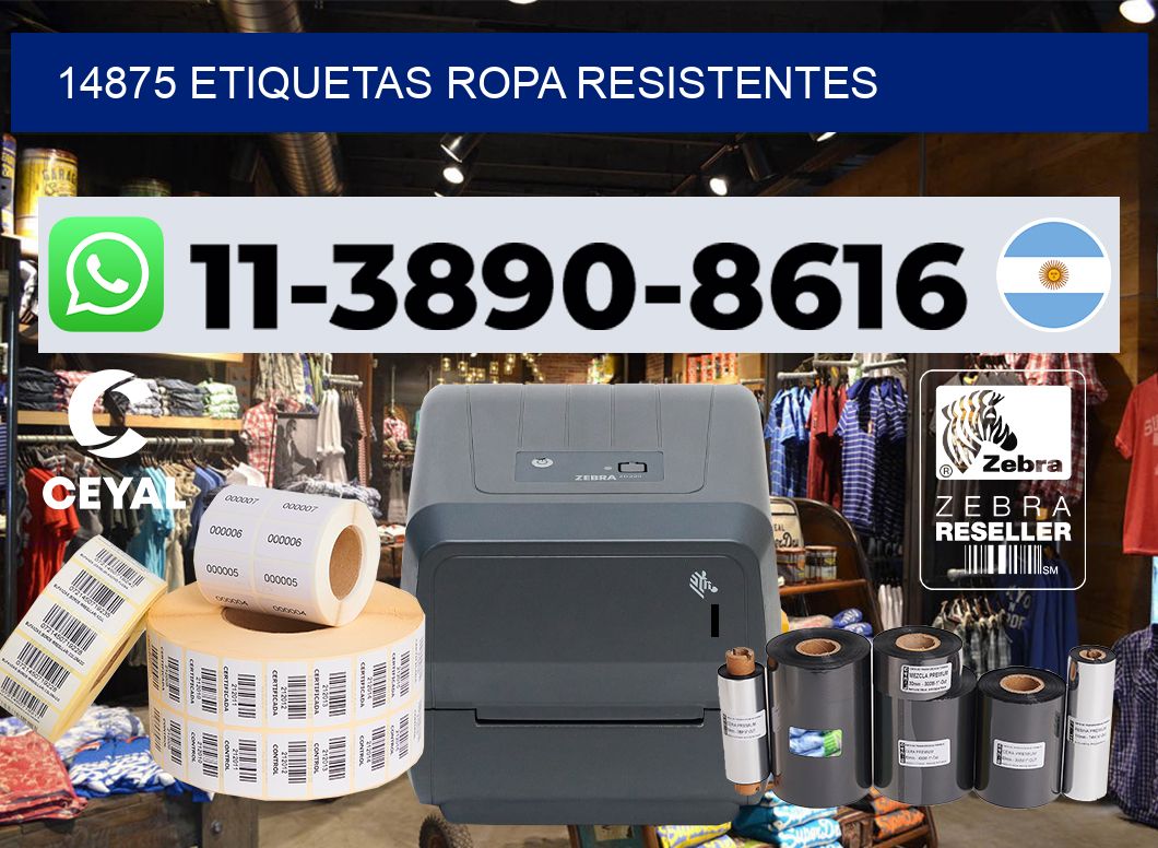 14875 Etiquetas ropa resistentes