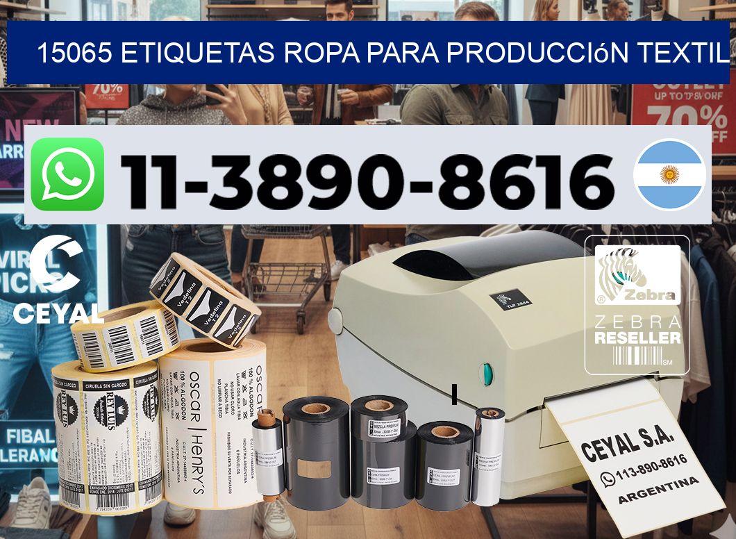 15065 Etiquetas ropa para producción textil
