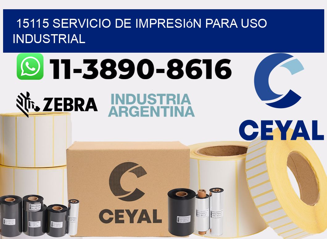 15115 Servicio de impresión para uso industrial