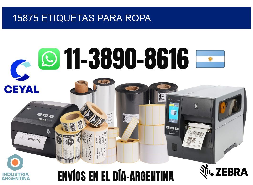 15875 etiquetas para ropa