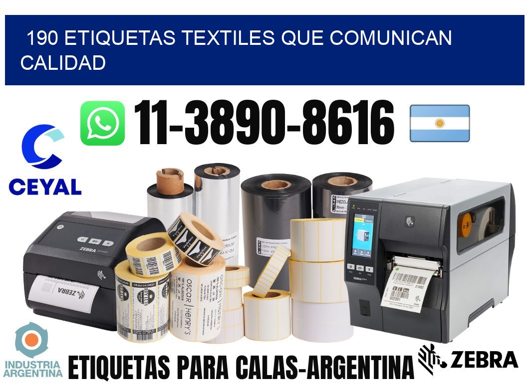 190 Etiquetas textiles que comunican calidad