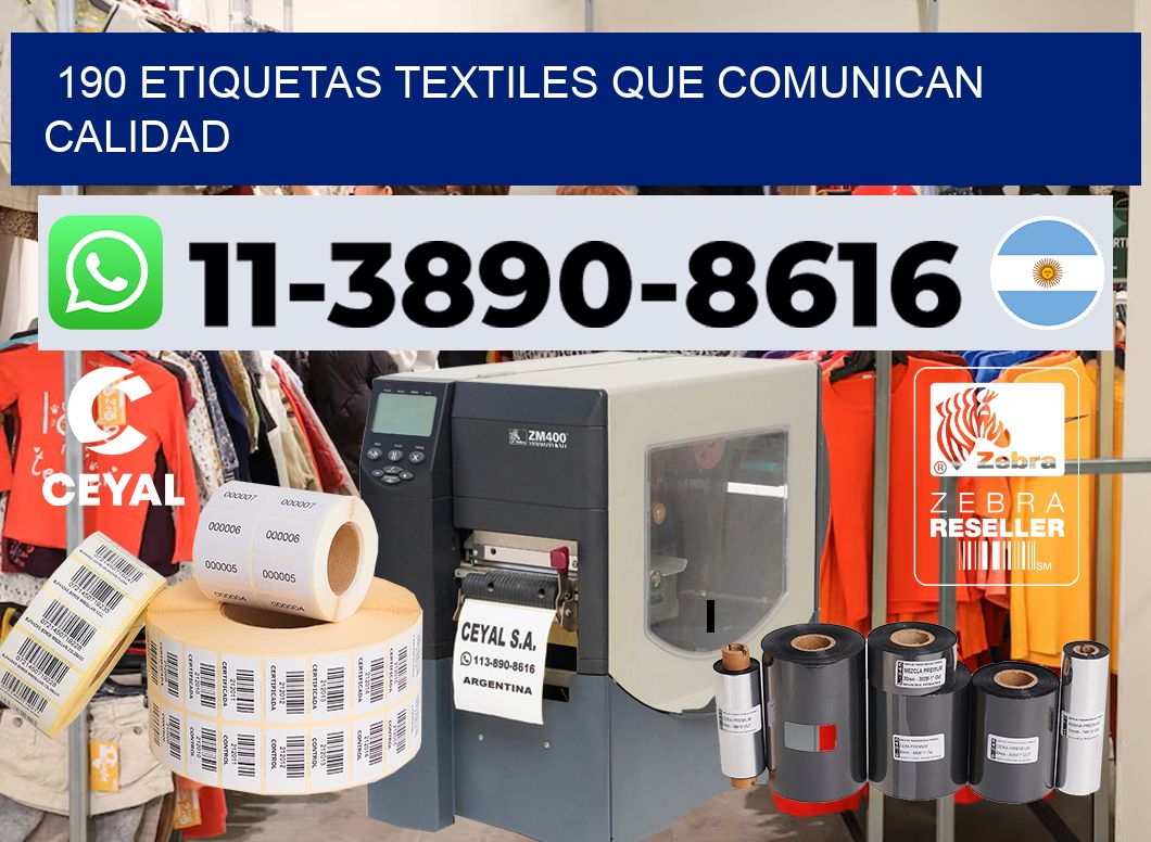 190 Etiquetas textiles que comunican calidad