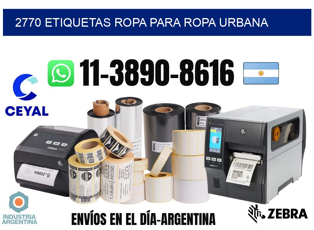 2770 Etiquetas ropa para ropa urbana