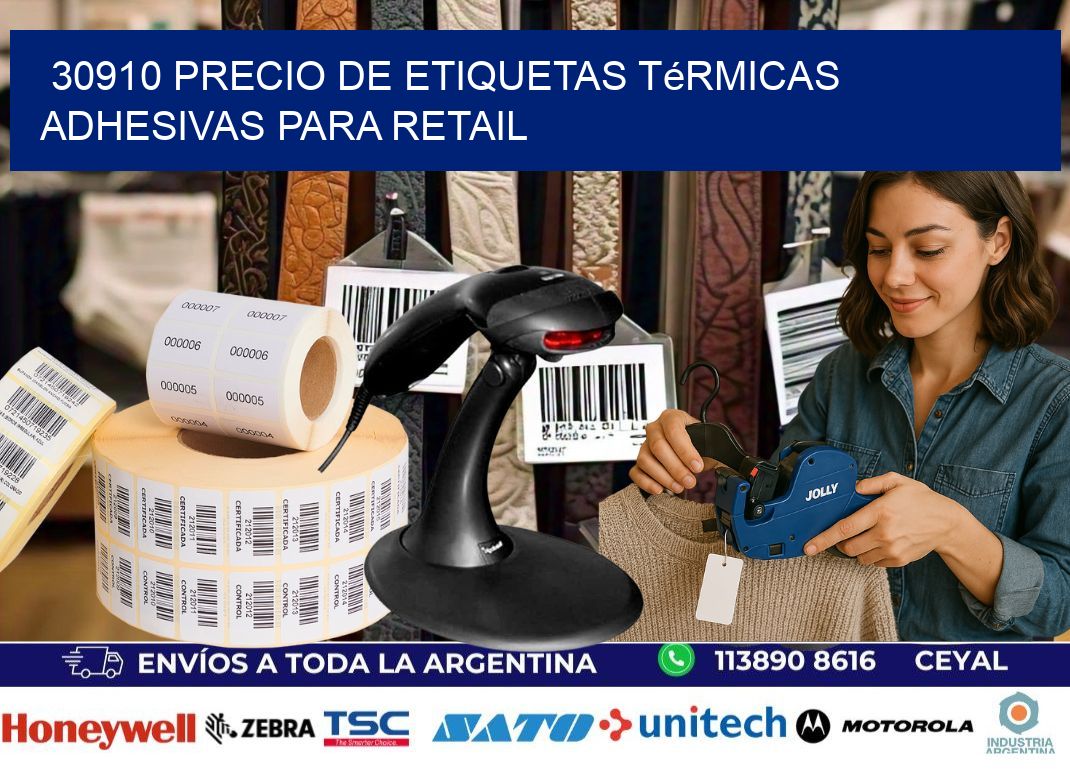 30910 precio de etiquetas térmicas adhesivas para retail