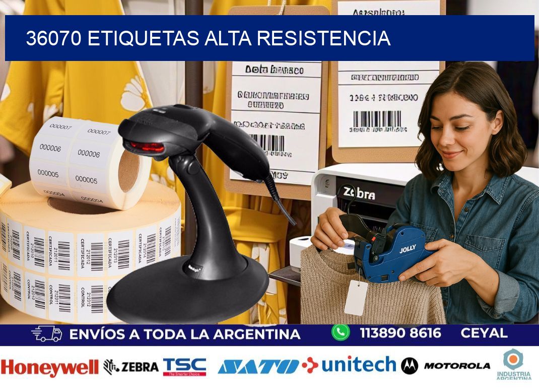 36070 etiquetas alta resistencia