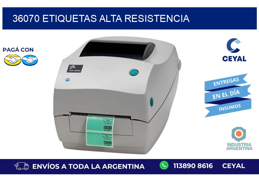 36070 etiquetas alta resistencia
