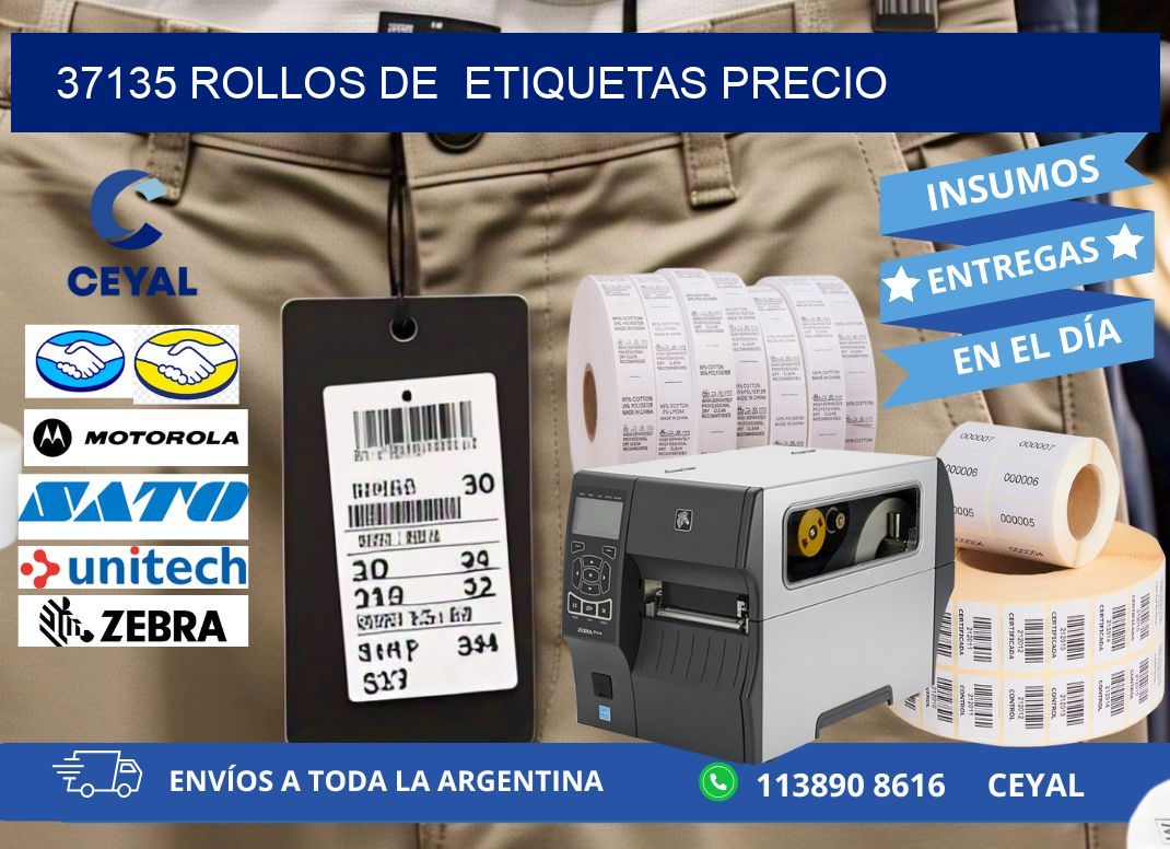 37135 rollos de  etiquetas precio