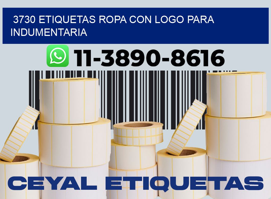 3730 Etiquetas ropa con logo para indumentaria