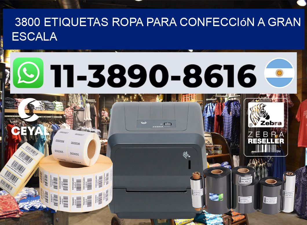 3800 Etiquetas ropa para confección a gran escala