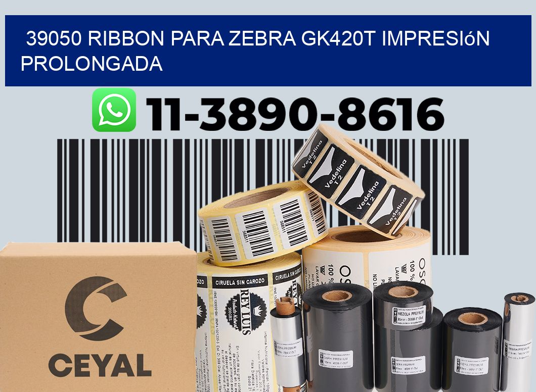 39050 ribbon para zebra gk420t impresión prolongada