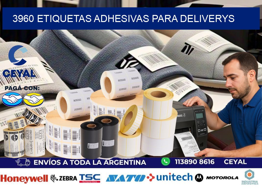 3960 etiquetas adhesivas para deliverys