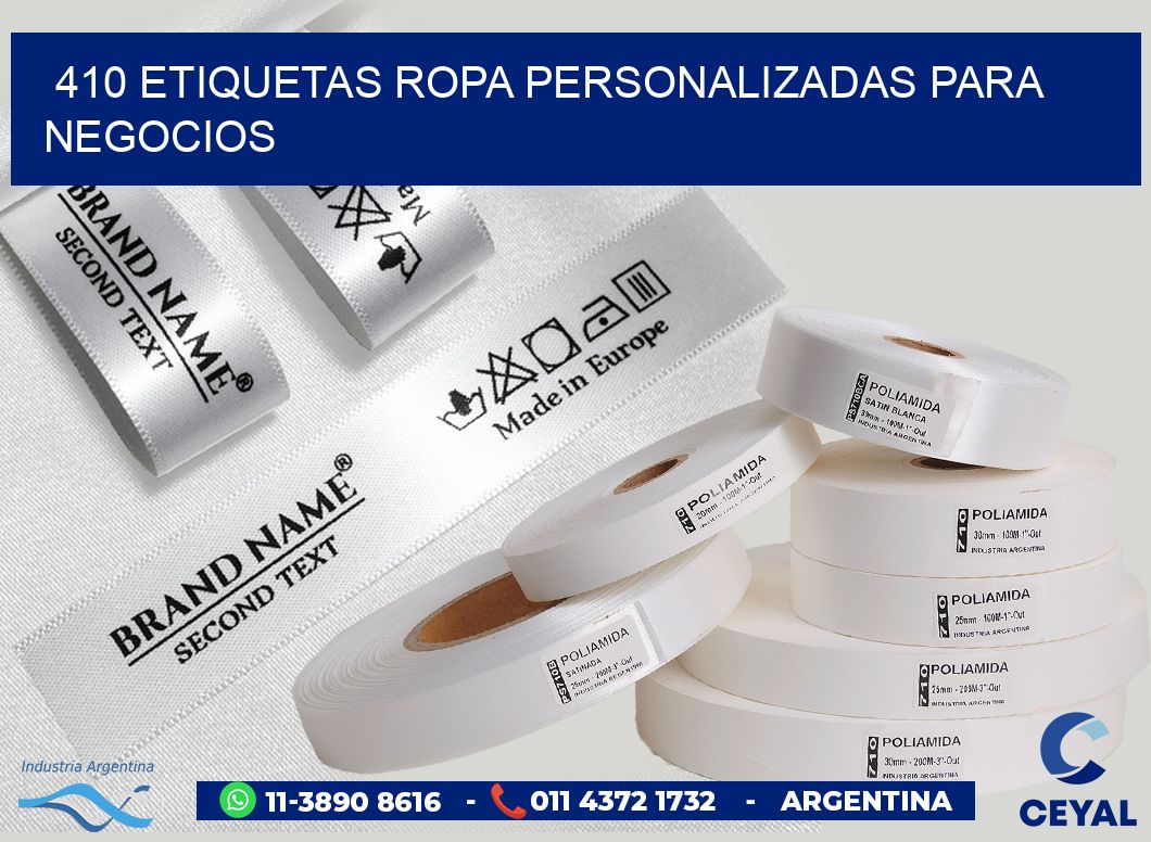 410 Etiquetas ropa personalizadas para negocios
