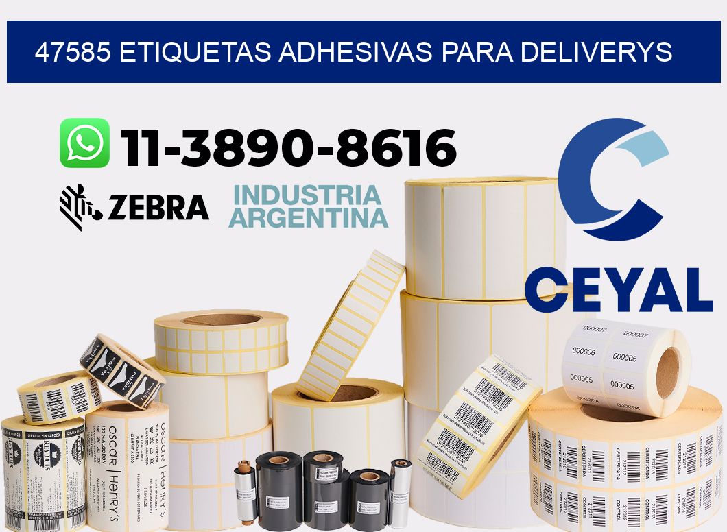 47585 etiquetas adhesivas para deliverys